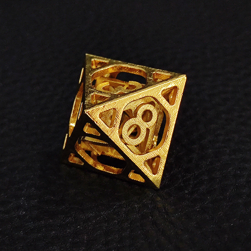 Hollow Metal D&D dice set, Dice in Dice Design