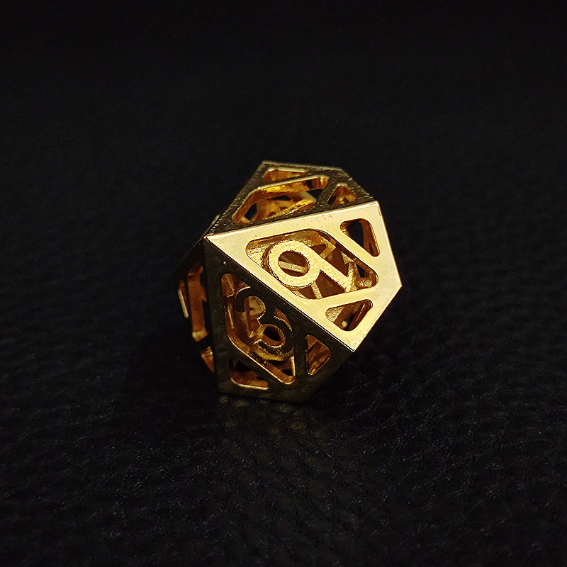 Hollow Metal D&D dice set, Dice in Dice Design