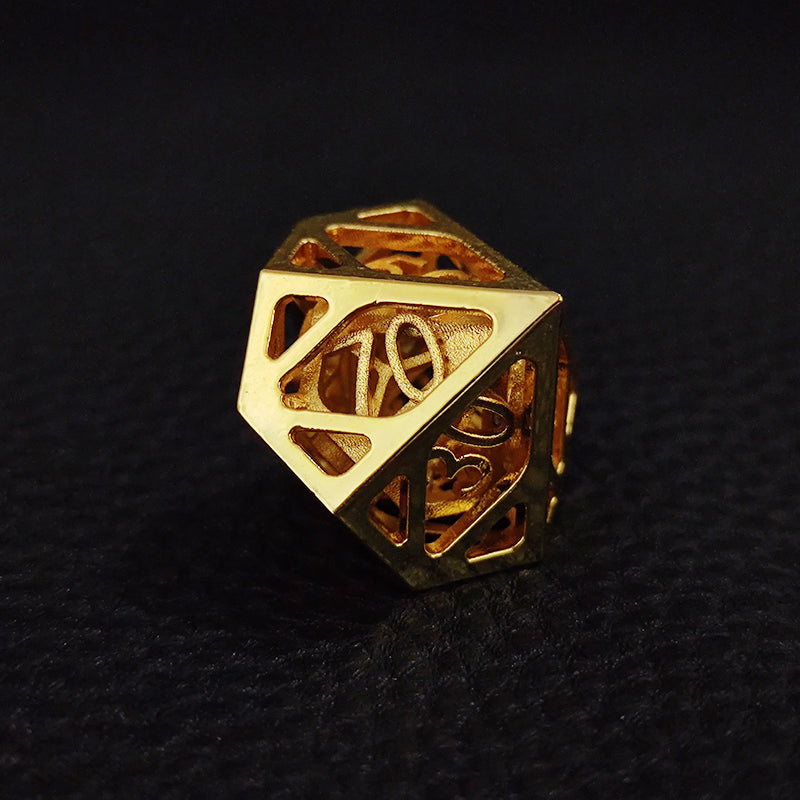 Hollow Metal D&D dice set, Dice in Dice Design