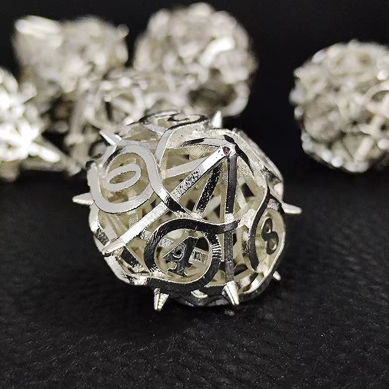 Hollow Metal D&D dice set, Hornny Design