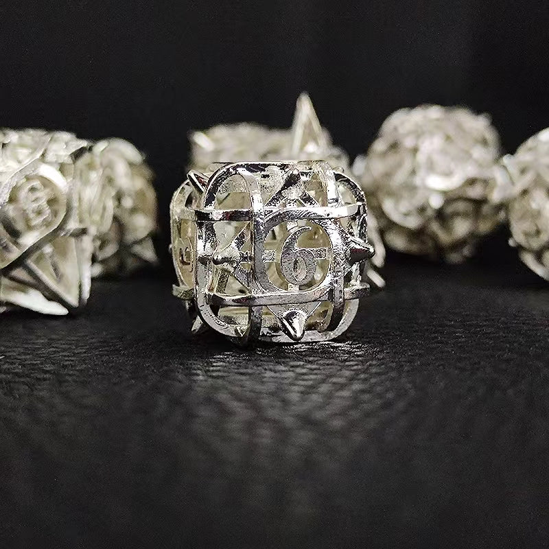 Hollow Metal D&D dice set, Hornny Design