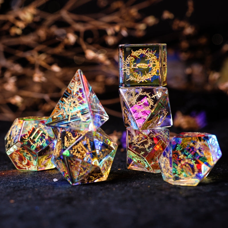 Shinning Crystal DnD dice set, Luxury with attractive designs