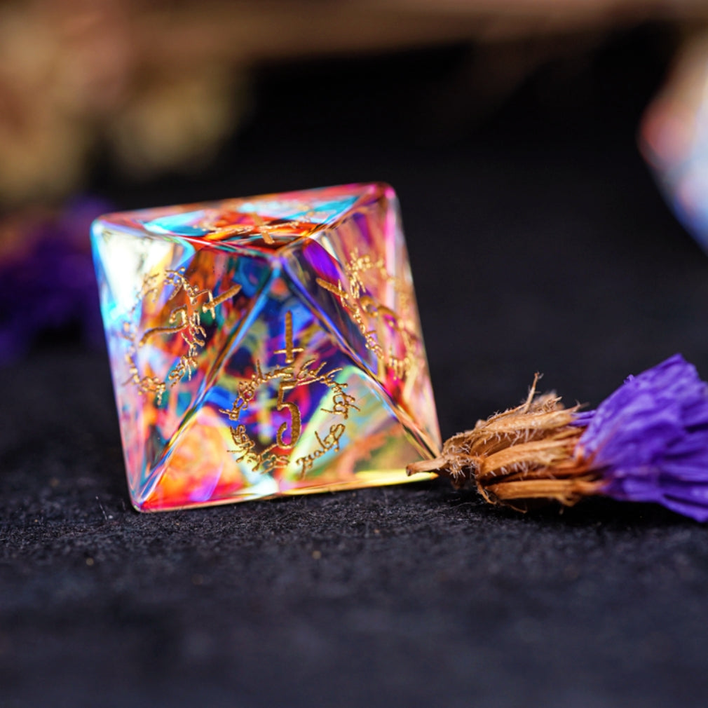 Shinning Crystal DnD dice set, Luxury with attractive designs