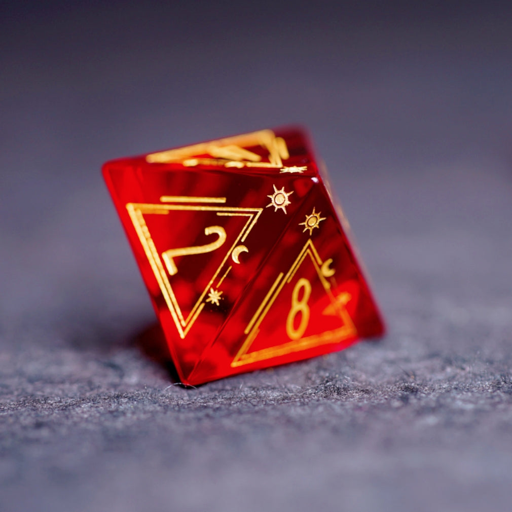 Garnet DnD dice set, Luxury with attractive designs