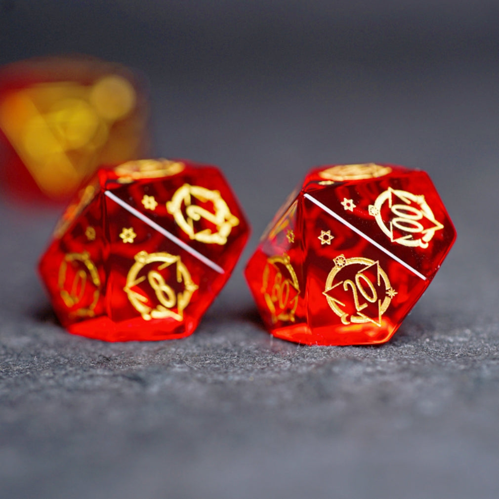 Garnet DnD dice set, Luxury with attractive designs