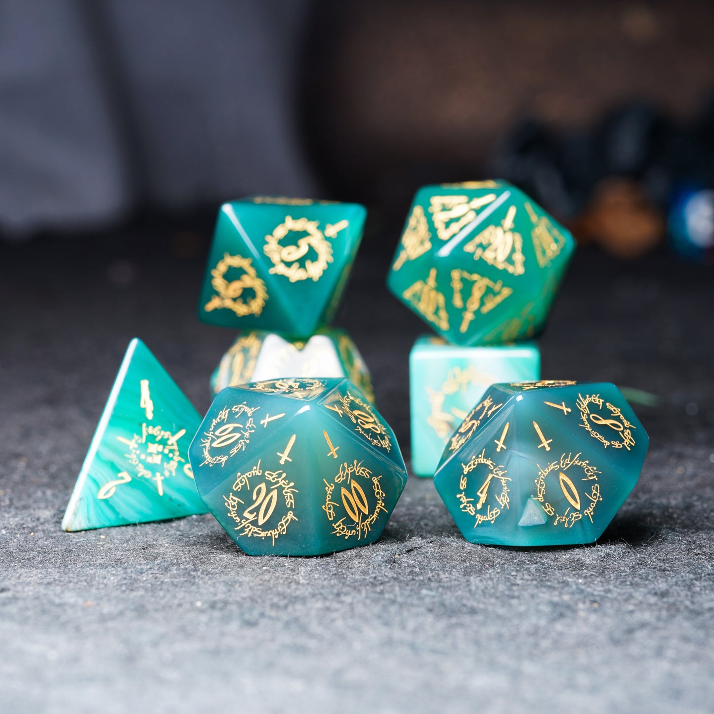 Jade stone l DnD dice set, Luxury with attractive designs (Copy)