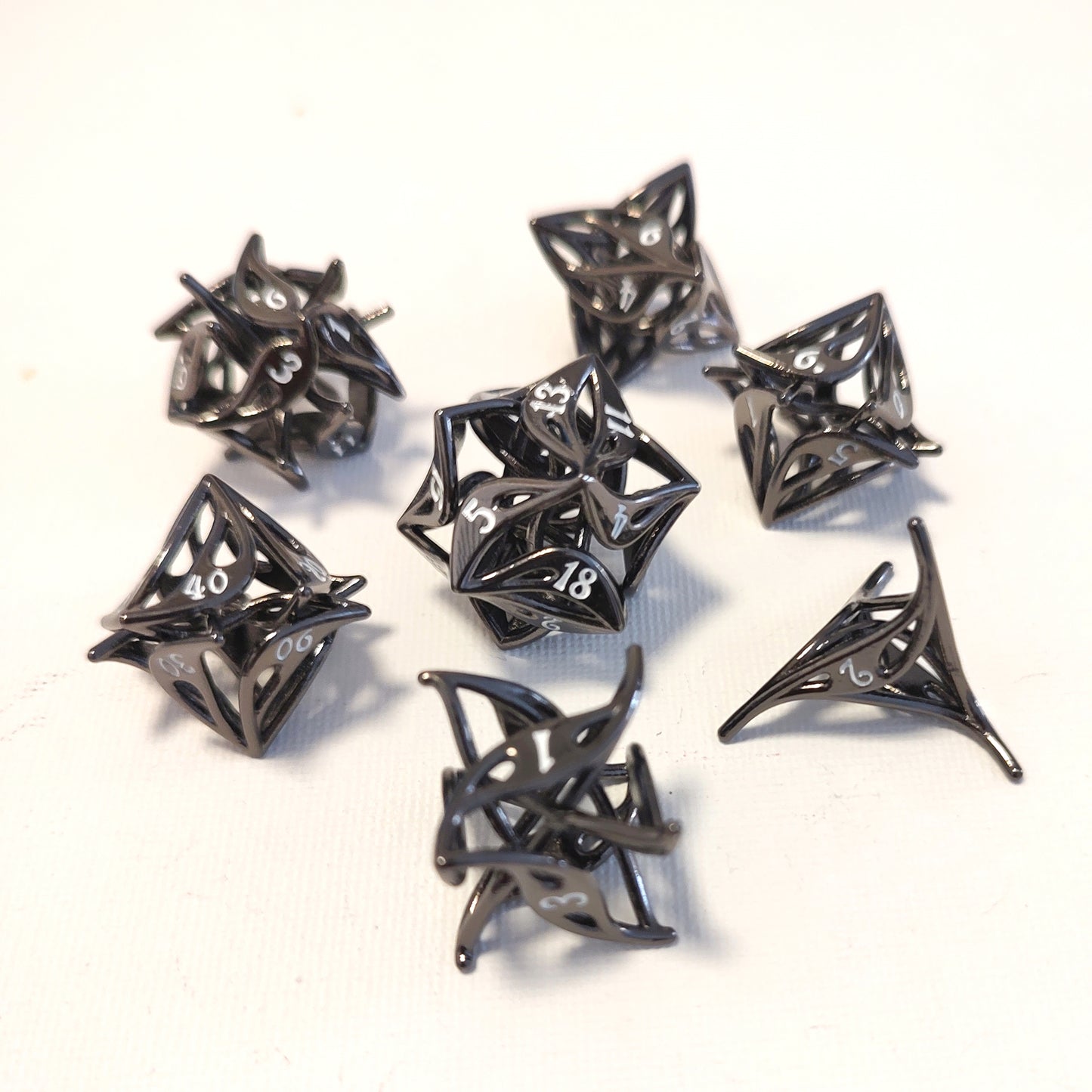 Hollow Metal D&D dice set, Unique Design