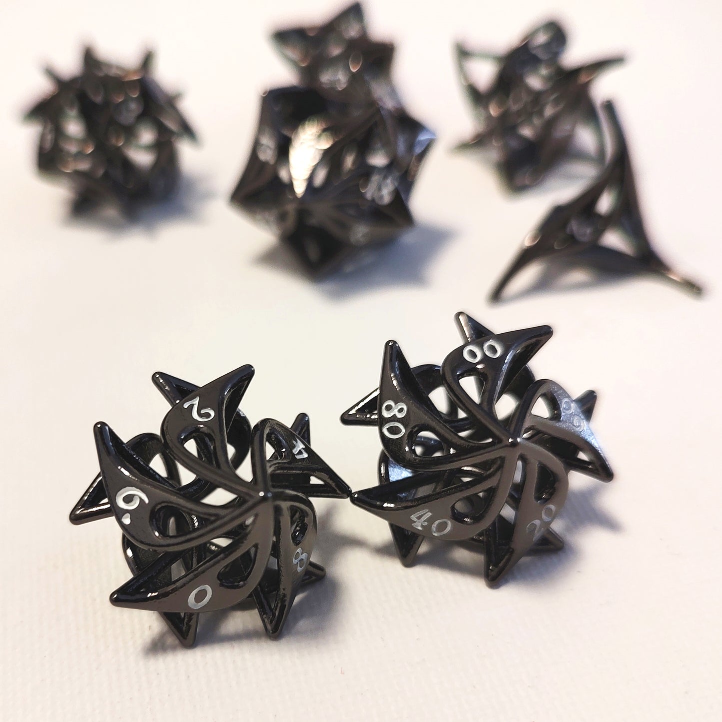 Hollow Metal D&D dice set, Unique Design