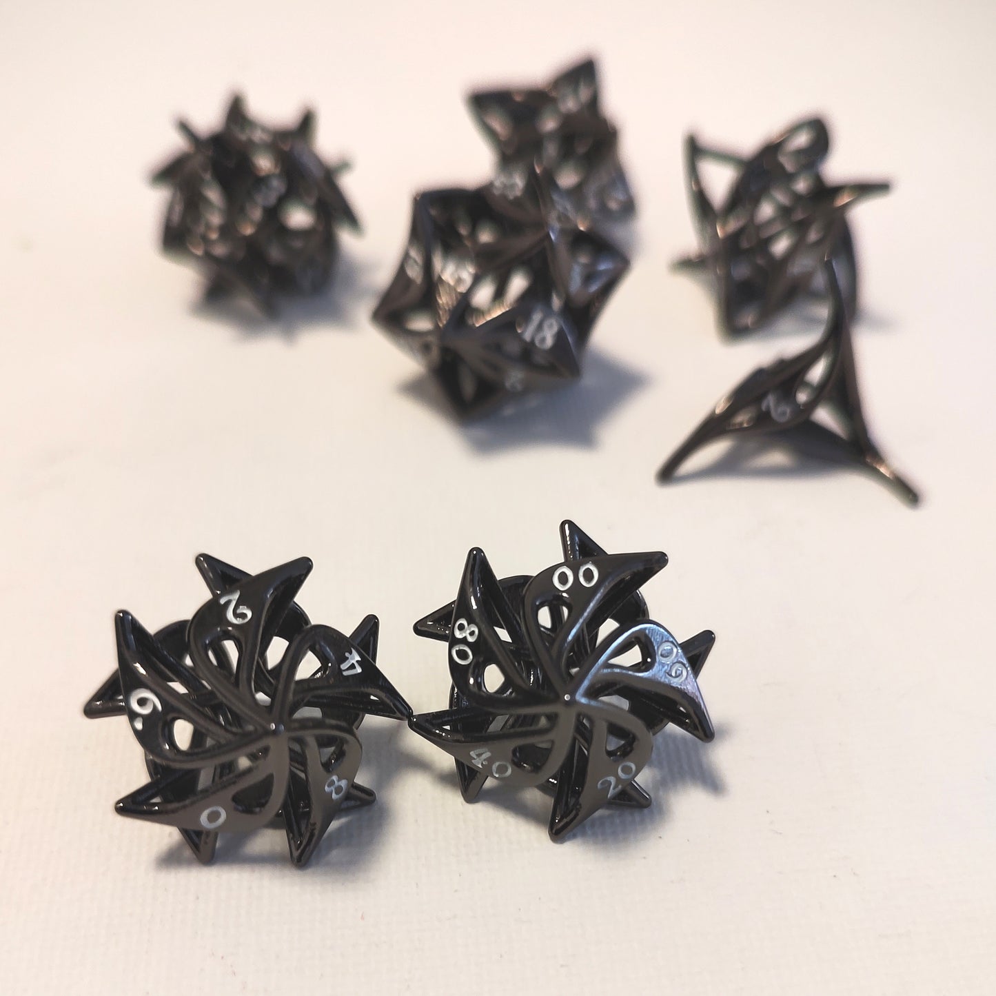 Hollow Metal D&D dice set, Unique Design