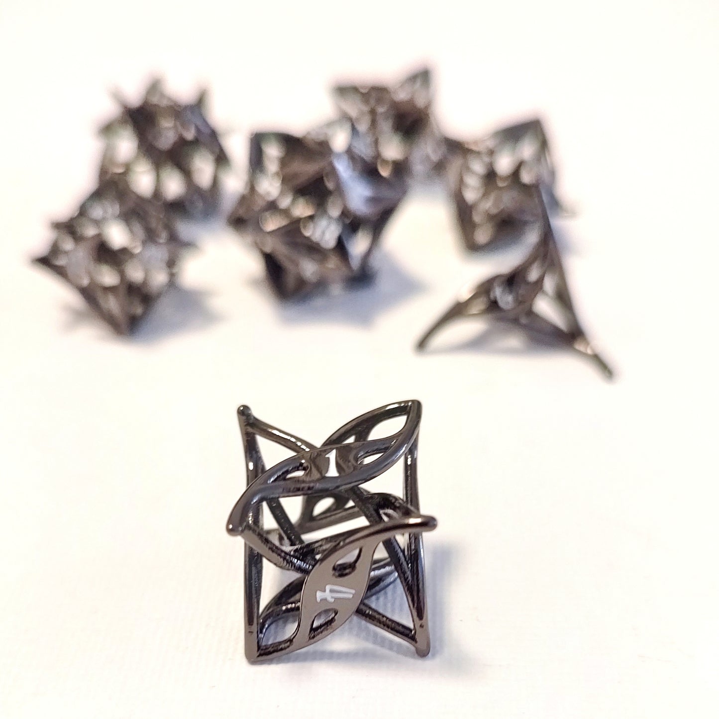 Hollow Metal D&D dice set, Unique Design