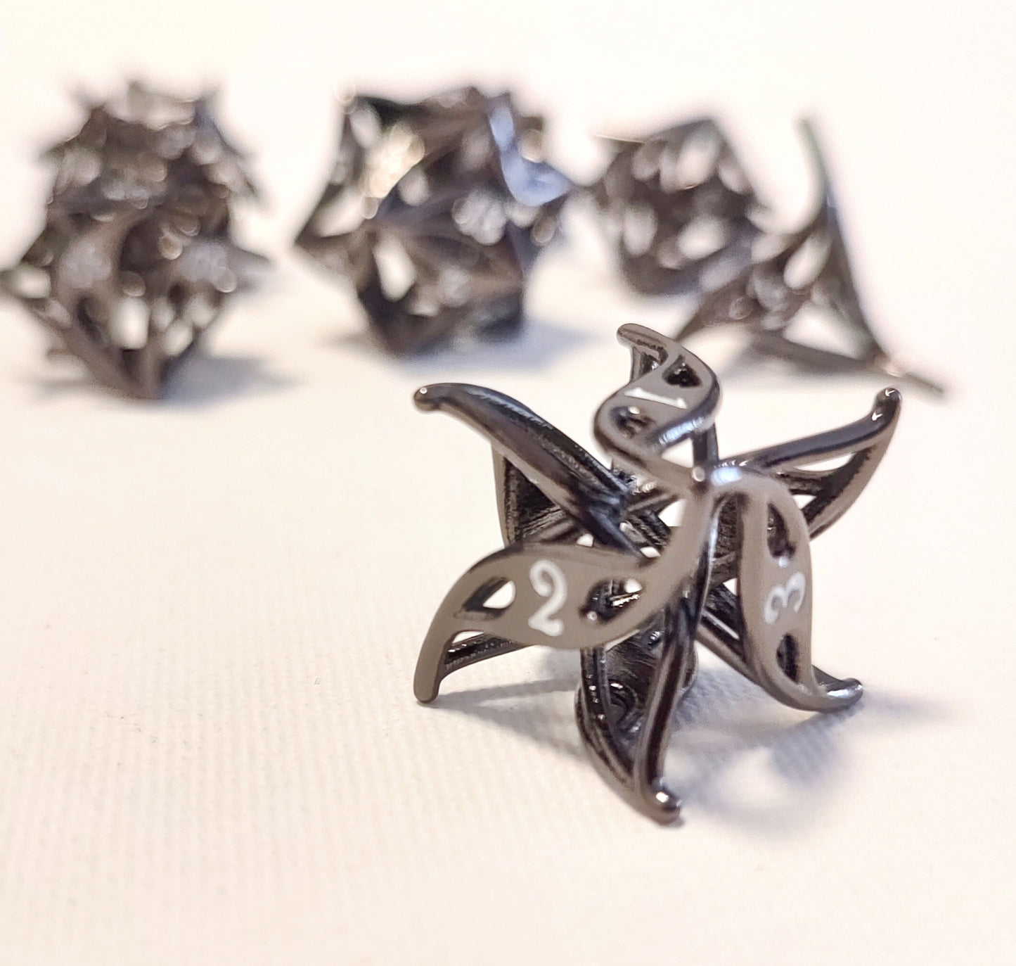Hollow Metal D&D dice set, Unique Design