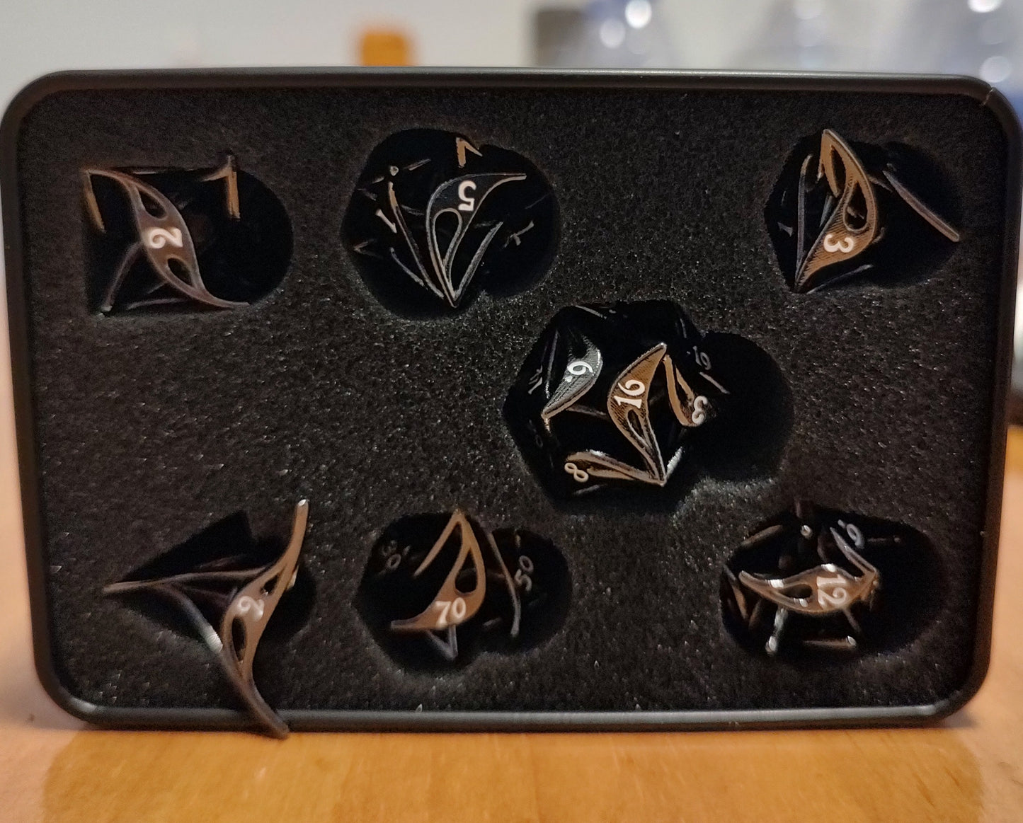 Hollow Metal D&D dice set, Unique Design
