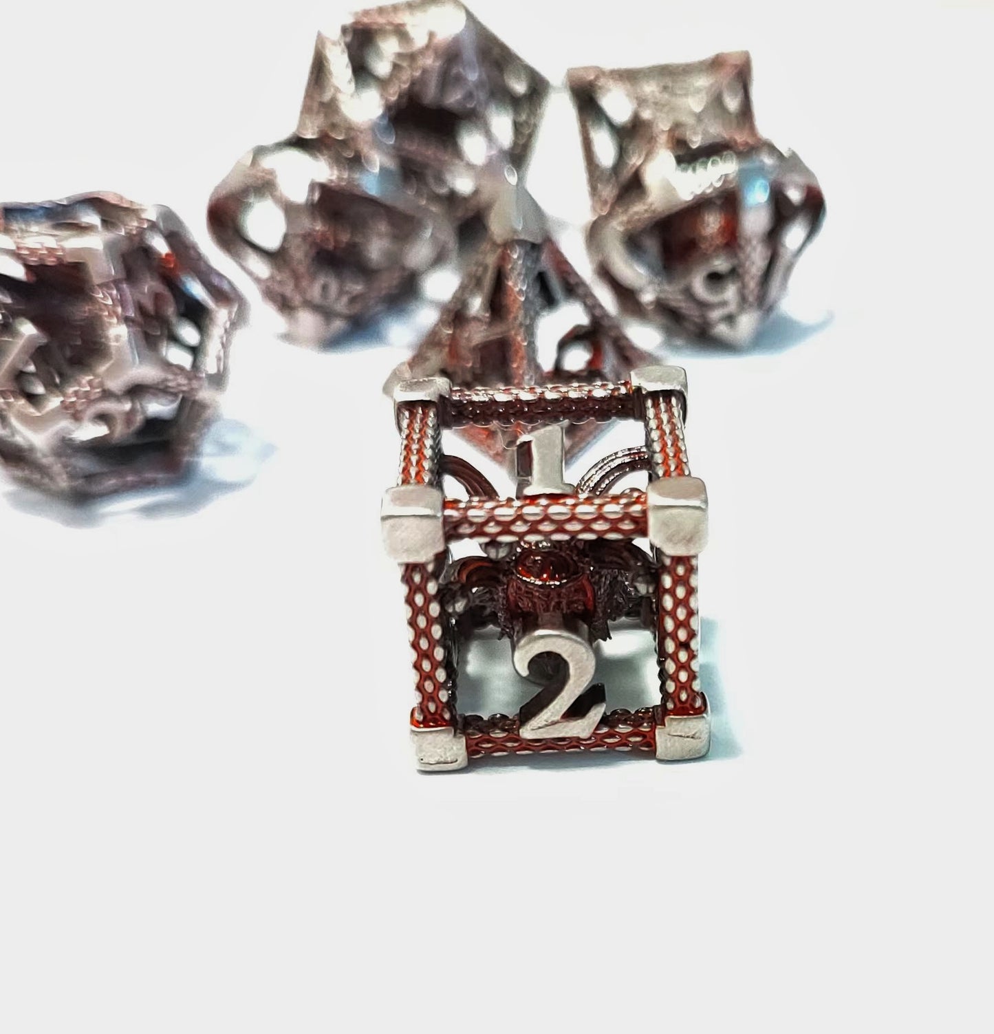 Hollow Metal D&D dice set, Prinsoned Spider