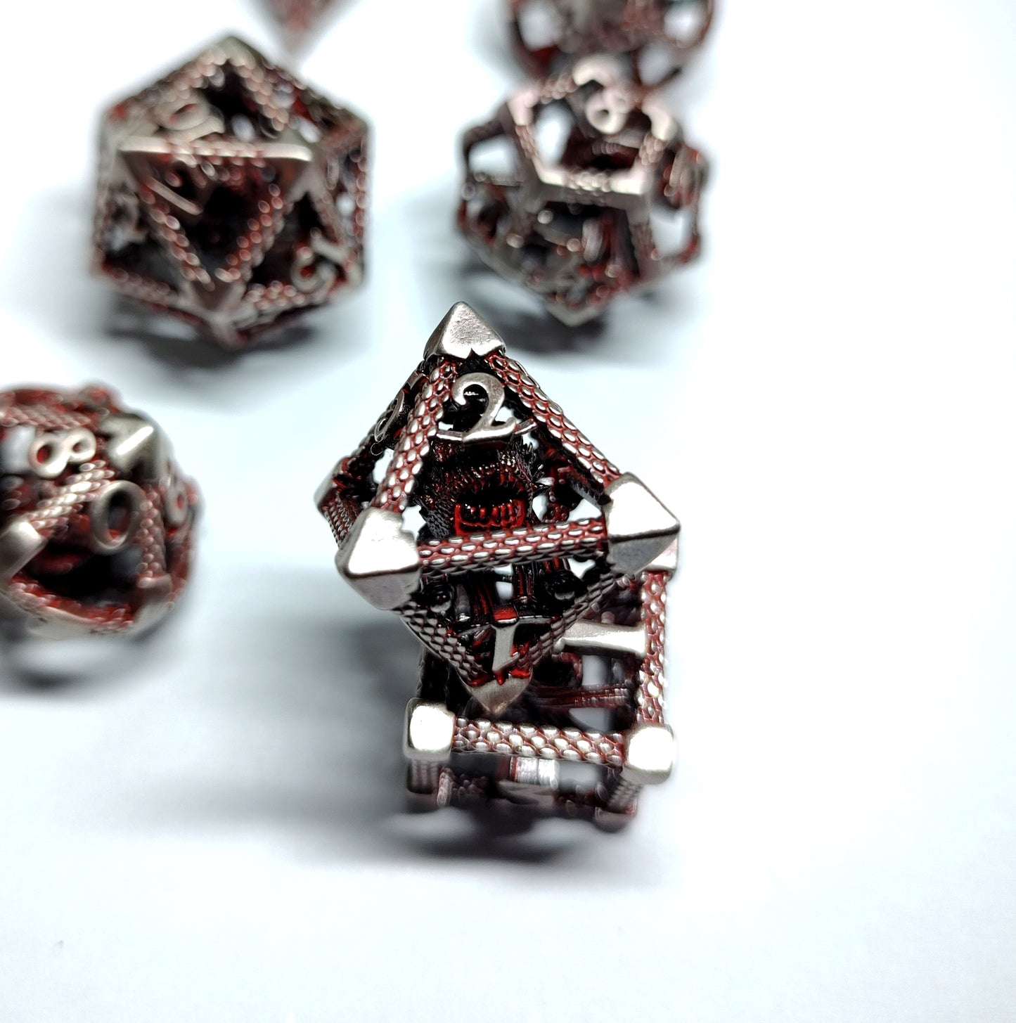 Hollow Metal D&D dice set, Prinsoned Spider