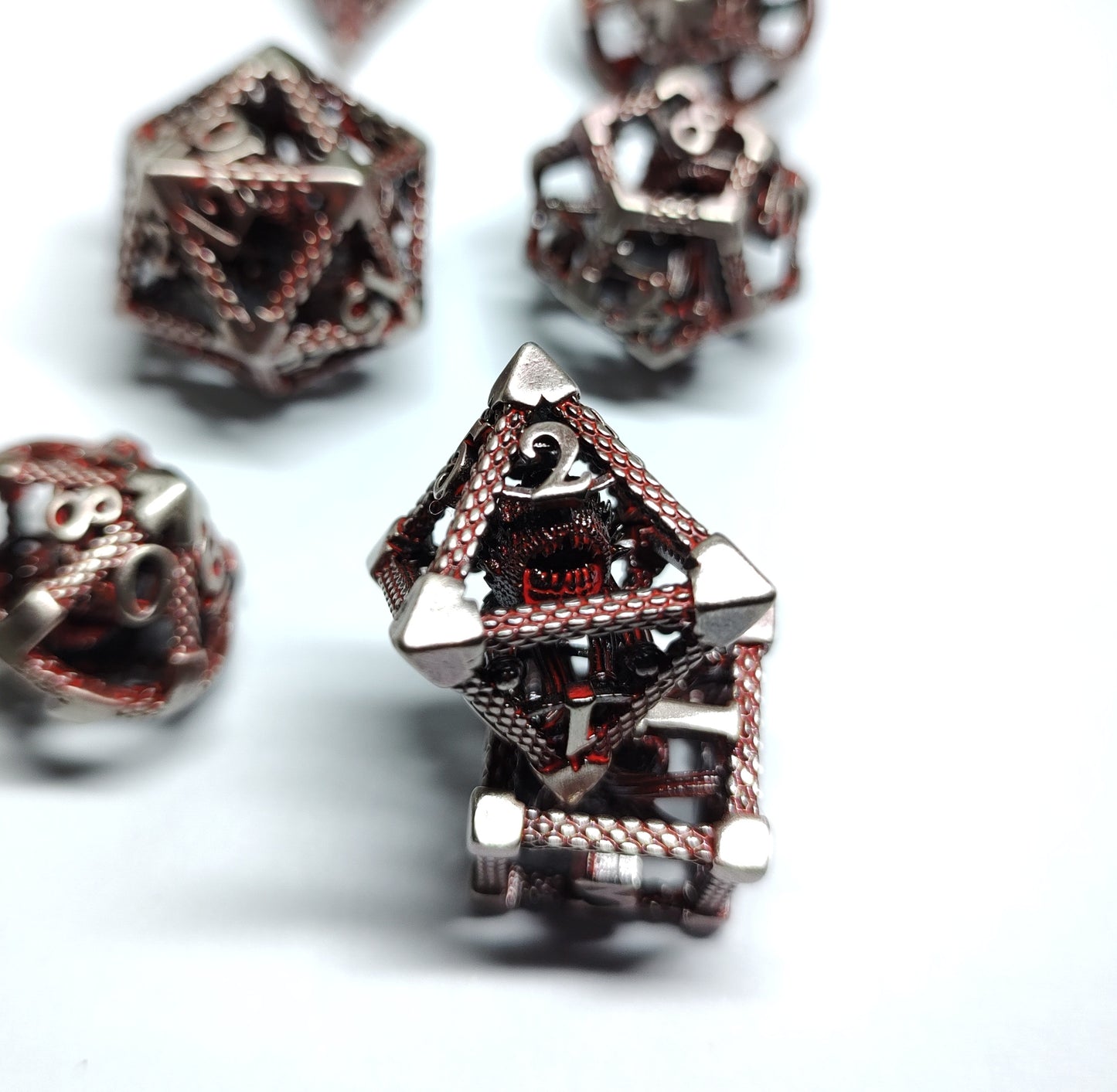 Hollow Metal D&D dice set, Prinsoned Spider