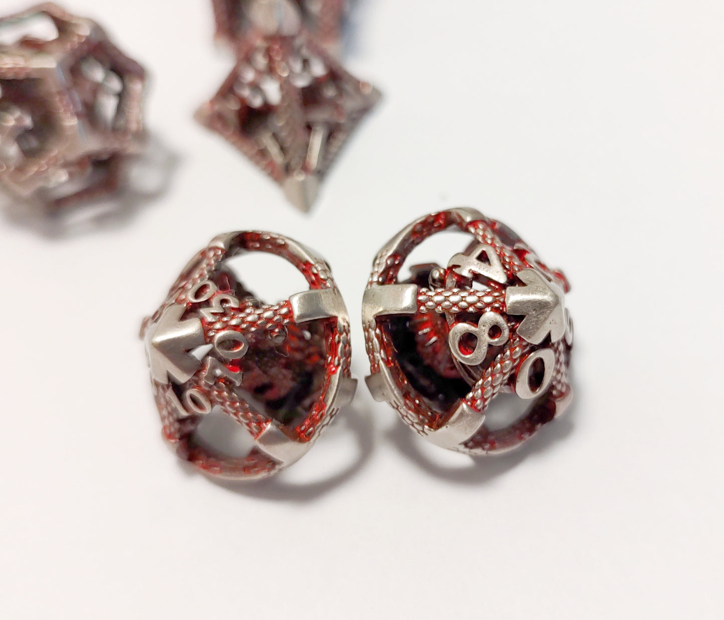 Hollow Metal D&D dice set, Prinsoned Spider