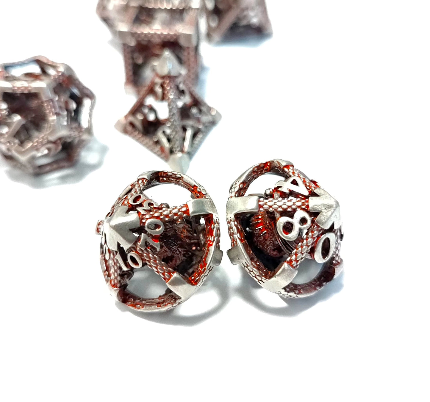 Hollow Metal D&D dice set, Prinsoned Spider