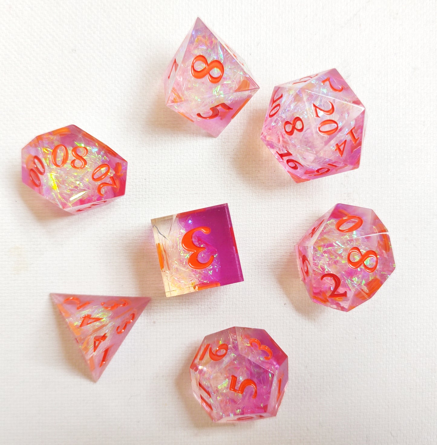 Pink Dnd Dice set