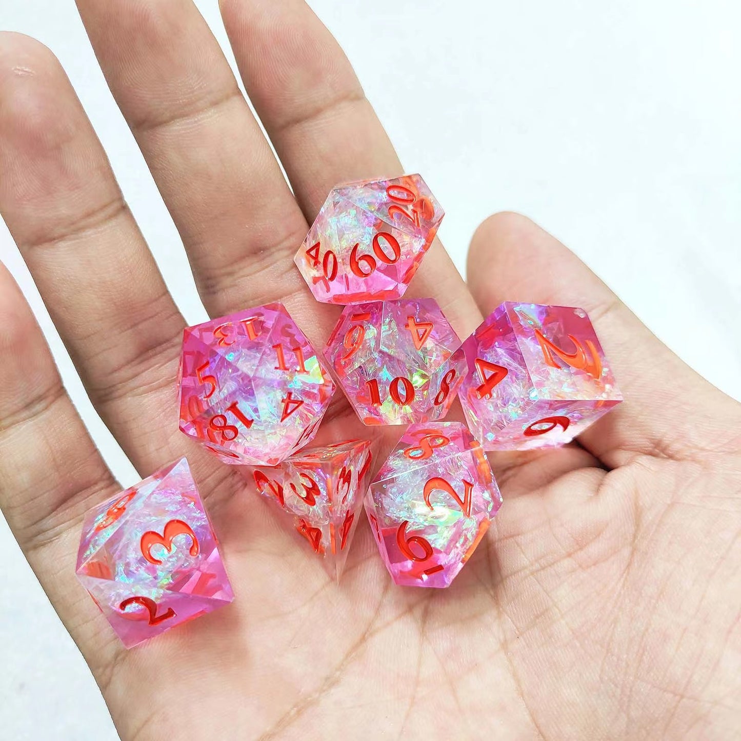 Pink Dnd Dice set