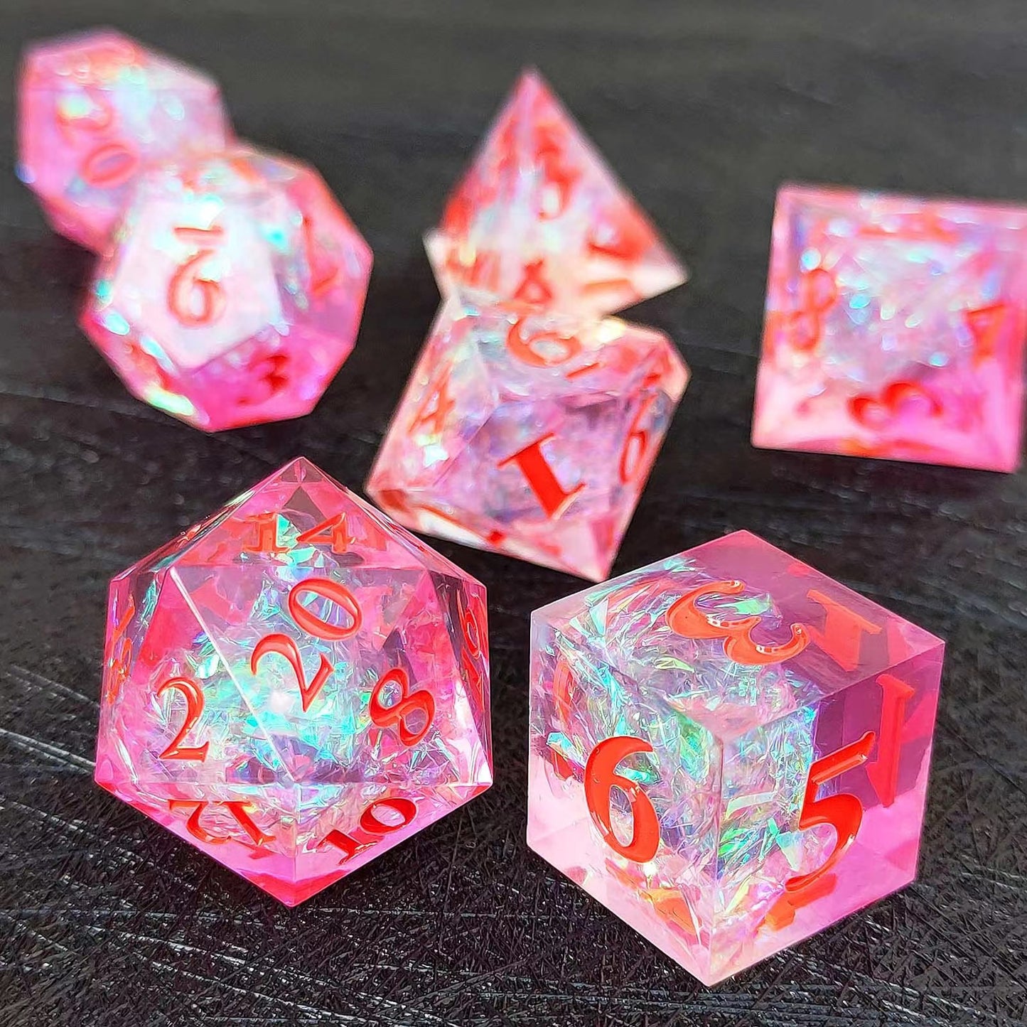 Pink Dnd Dice set