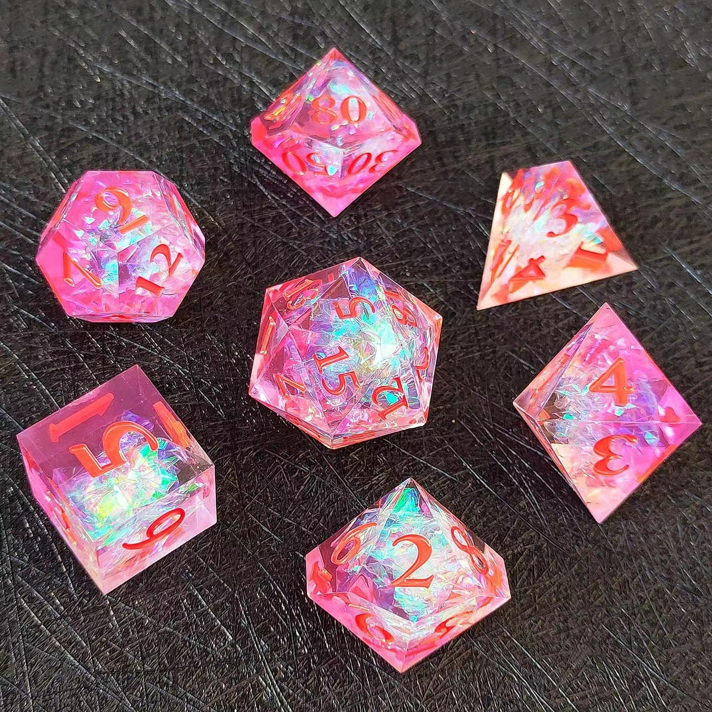 Pink Dnd Dice set