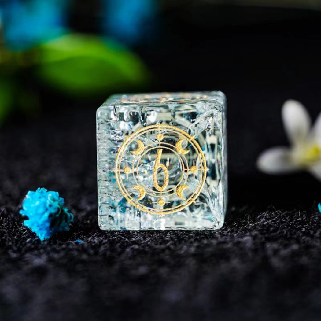 Crystal DnD dice set, Luxury with attractive designs