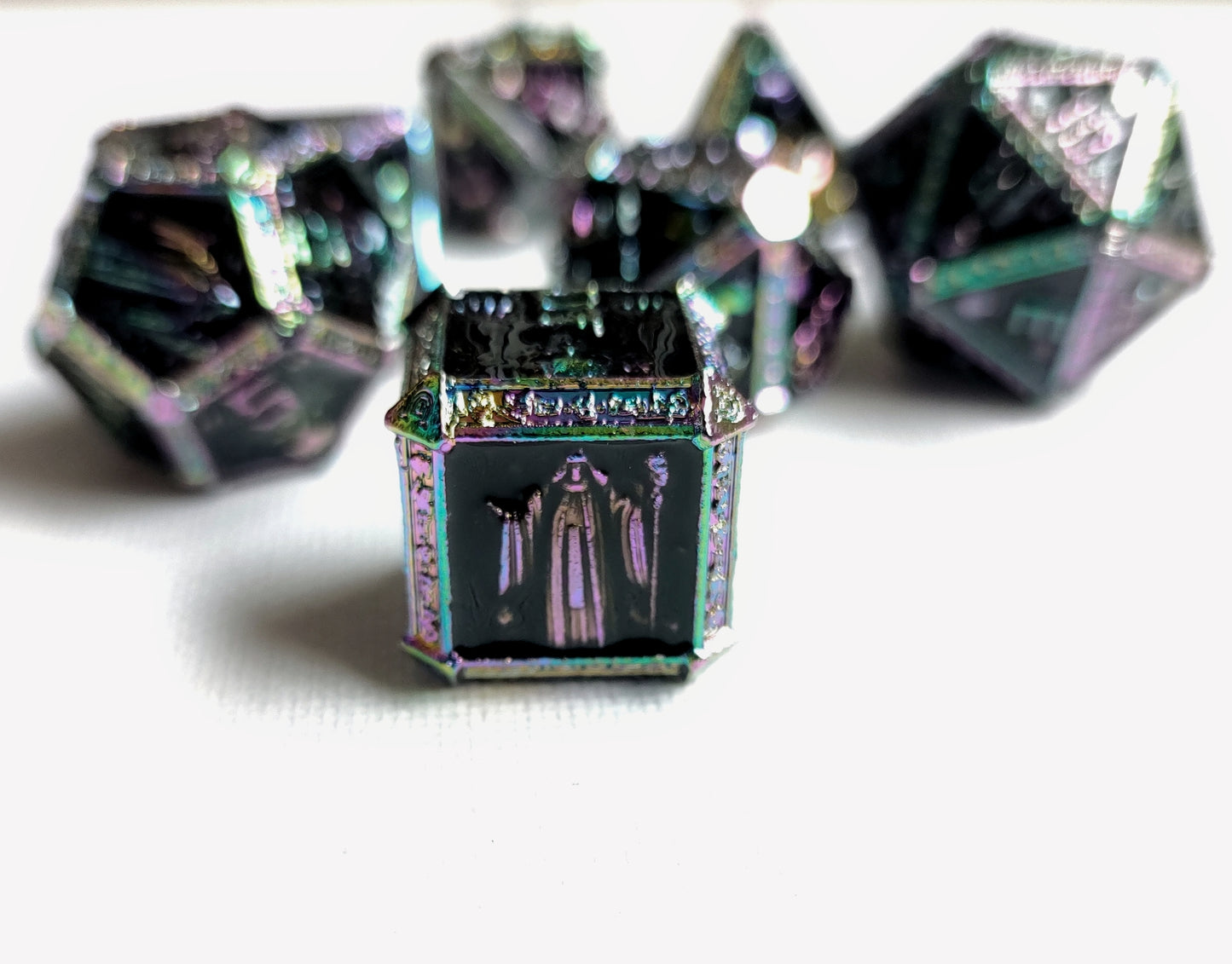 Hollow Metal D&D dice set, Wizard design