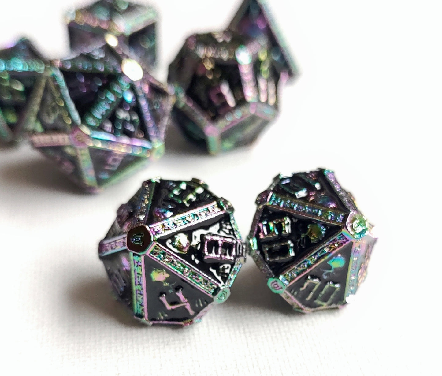 Hollow Metal D&D dice set, Wizard design