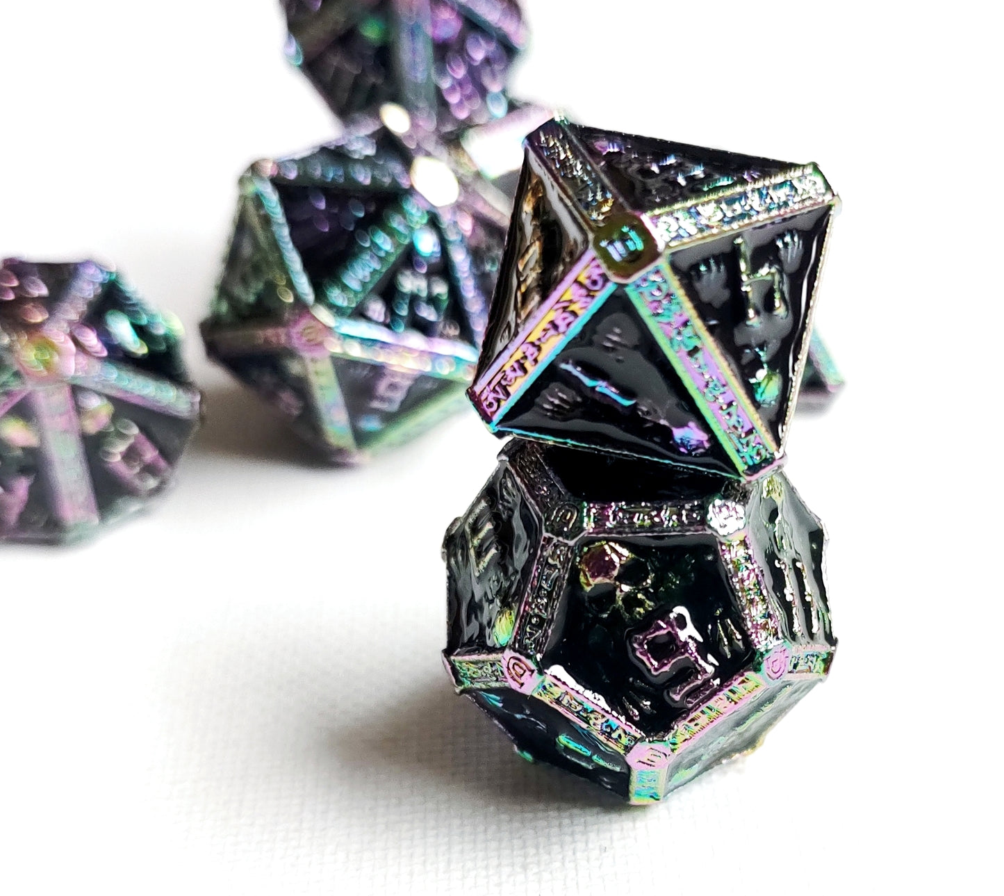 Hollow Metal D&D dice set, Wizard design