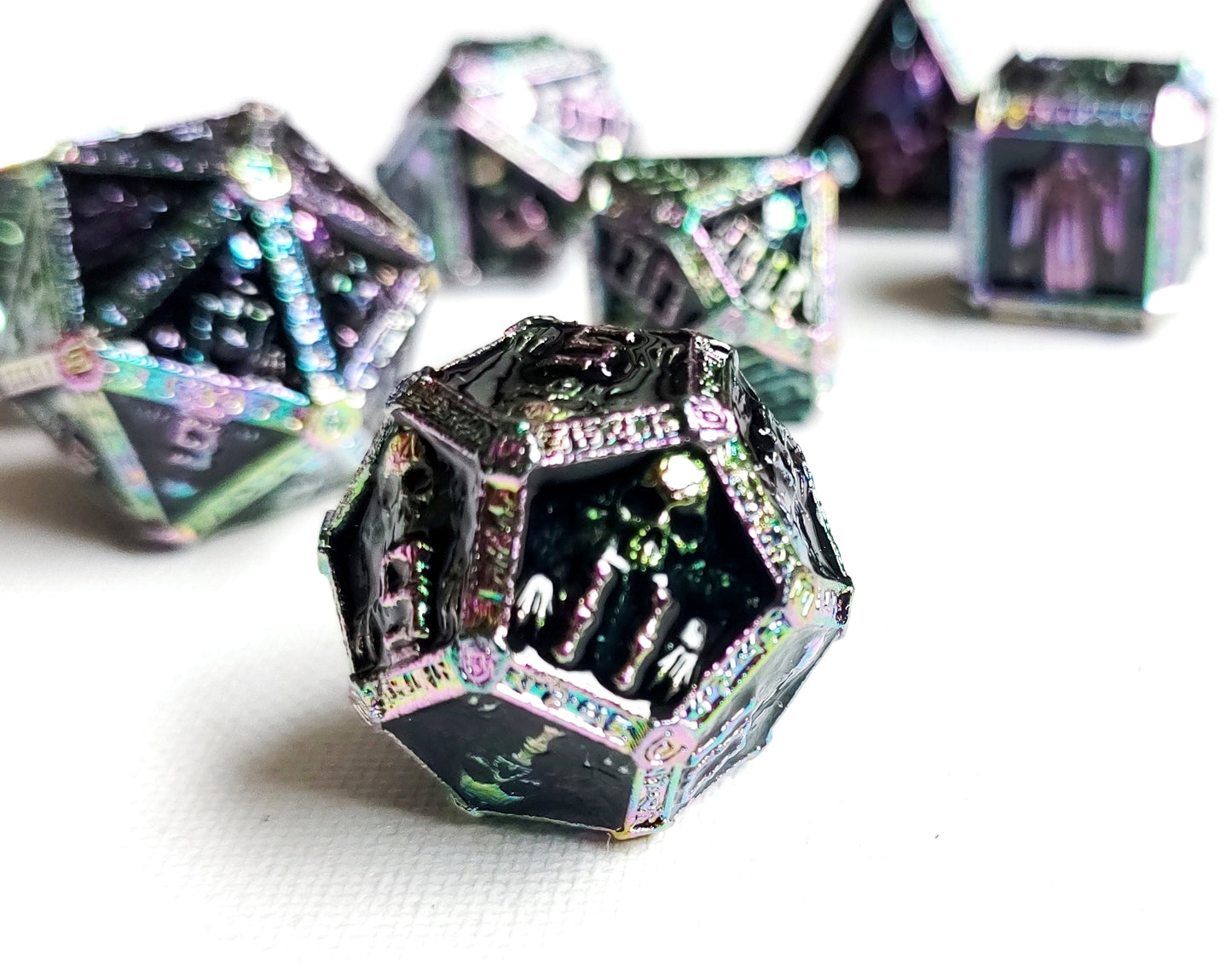 Hollow Metal D&D dice set, Wizard design