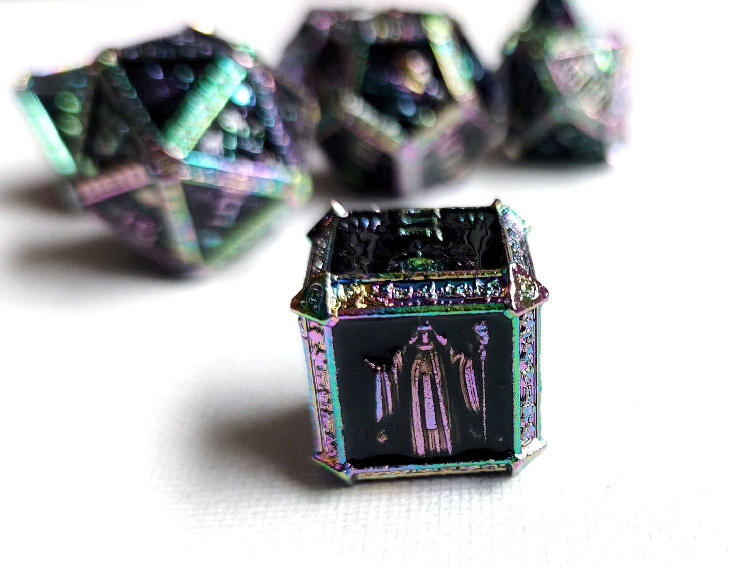 Hollow Metal D&D dice set, Wizard design