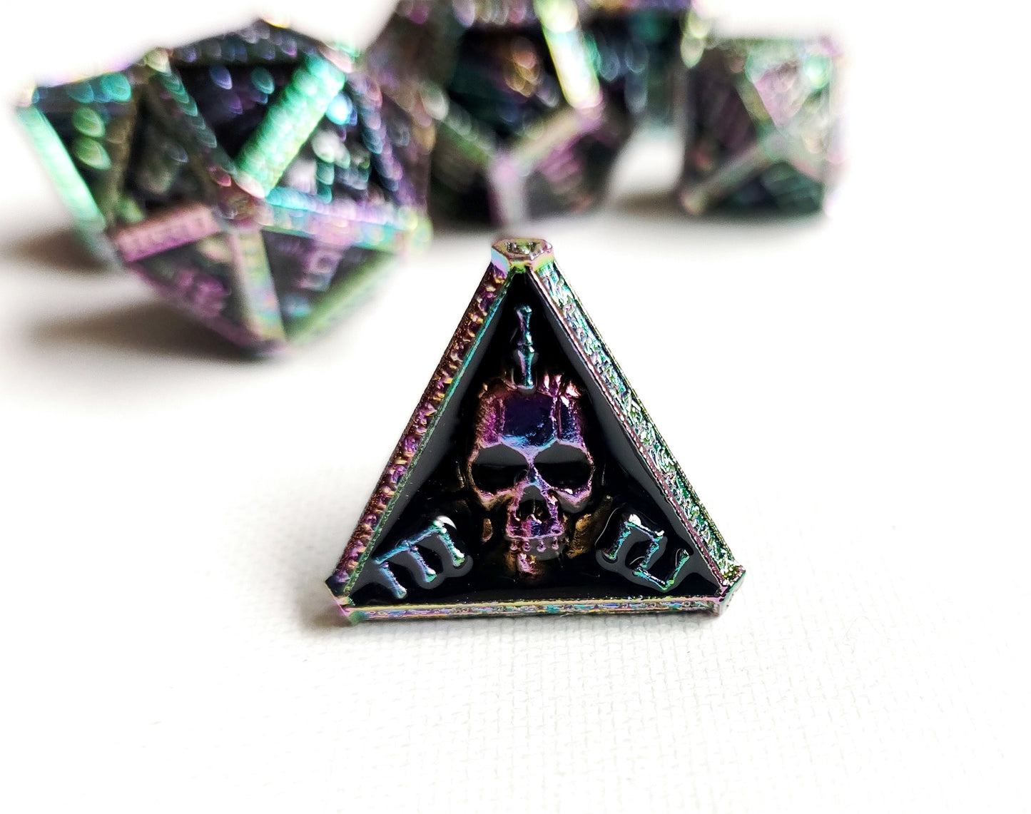 Hollow Metal D&D dice set, Wizard design