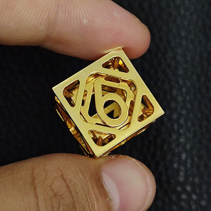 Hollow Metal D&D dice set, Dice in Dice Design