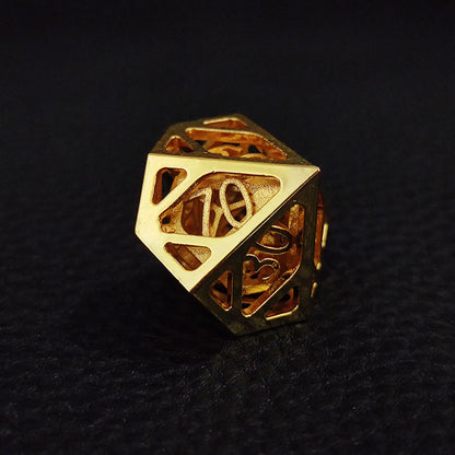 Hollow Metal D&D dice set, Dice in Dice Design