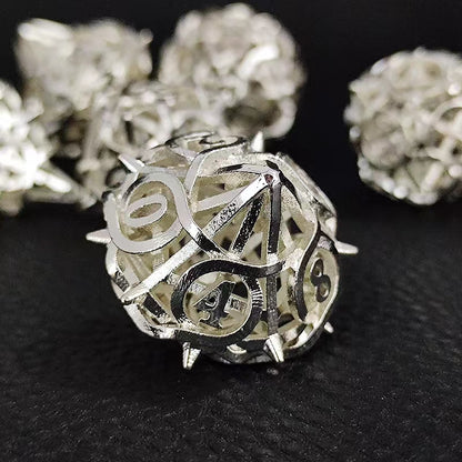 Hollow Metal D&D dice set, Hornny Design