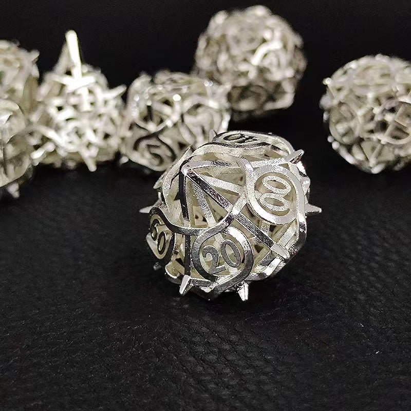 Hollow Metal D&D dice set, Hornny Design