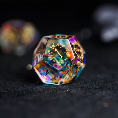 Shinning Crystal DnD dice set, Luxury with attractive designs