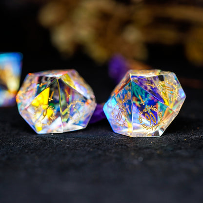 Shinning Crystal DnD dice set, Luxury with attractive designs