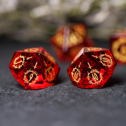 Garnet DnD dice set, Luxury with attractive designs