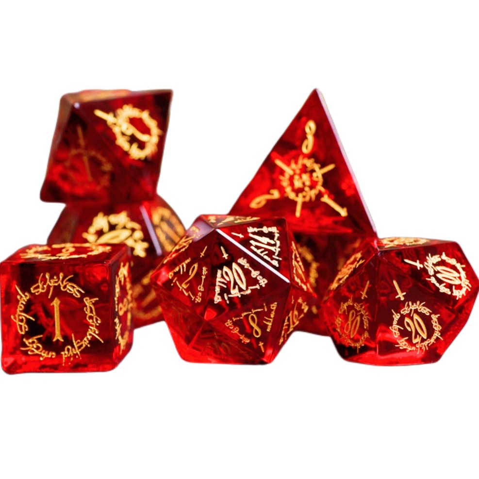 Garnet DnD dice set, Luxury with attractive designs