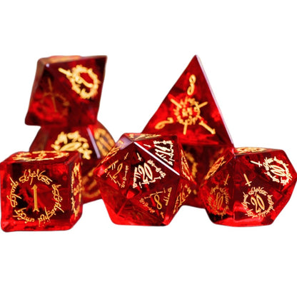 Garnet DnD dice set, Luxury with attractive designs