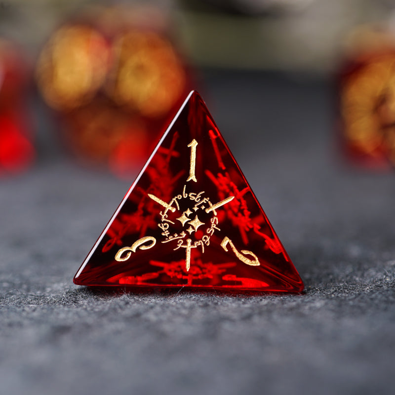 Garnet DnD dice set, Luxury with attractive designs