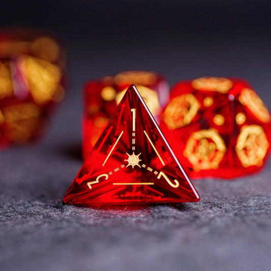 Garnet DnD dice set, Luxury with attractive designs