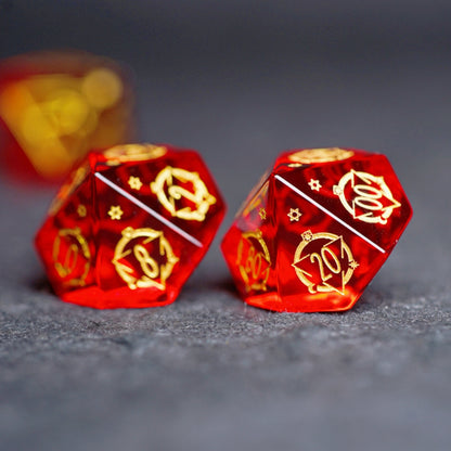 Garnet DnD dice set, Luxury with attractive designs
