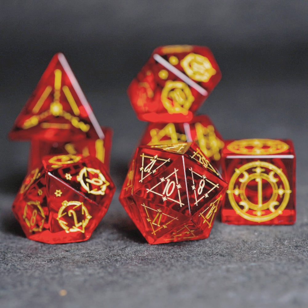 Garnet DnD dice set, Luxury with attractive designs