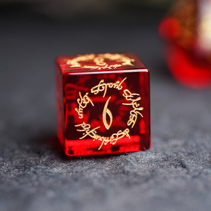 Garnet DnD dice set, Luxury with attractive designs