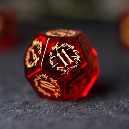 Garnet DnD dice set, Luxury with attractive designs