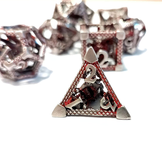 Hollow Metal D&D dice set, Prinsoned Spider