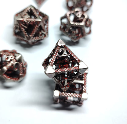 Hollow Metal D&D dice set, Prinsoned Spider