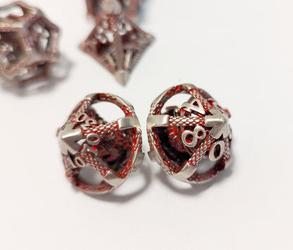 Hollow Metal D&D dice set, Prinsoned Spider